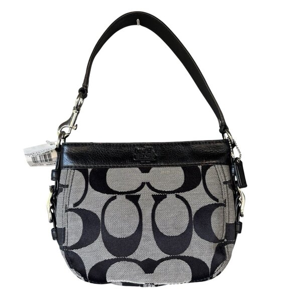 Authentic Coach Zoe Mini Baguette with Leather Trim, Silver Hardware 41856 - Picture 1 of 14